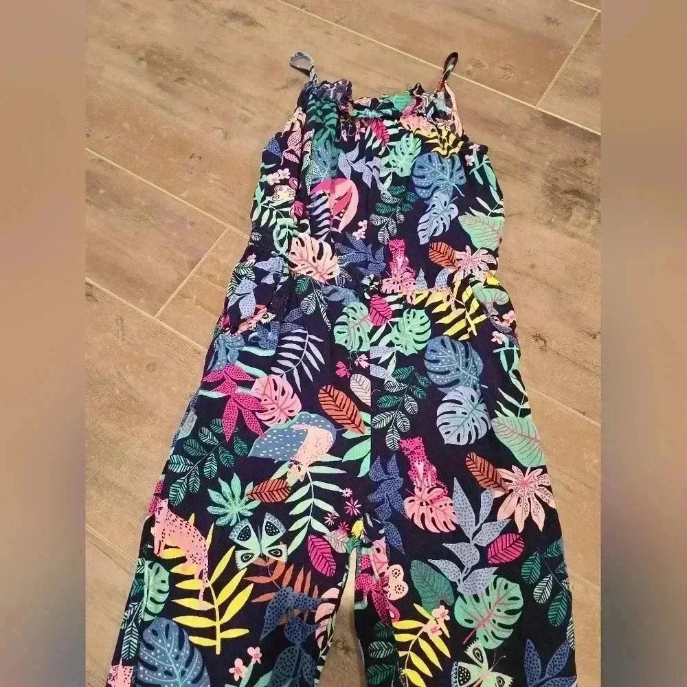 H&M Hawaiian Print Girls Size 6-7y Jumpsuit - Picture 3 of 11